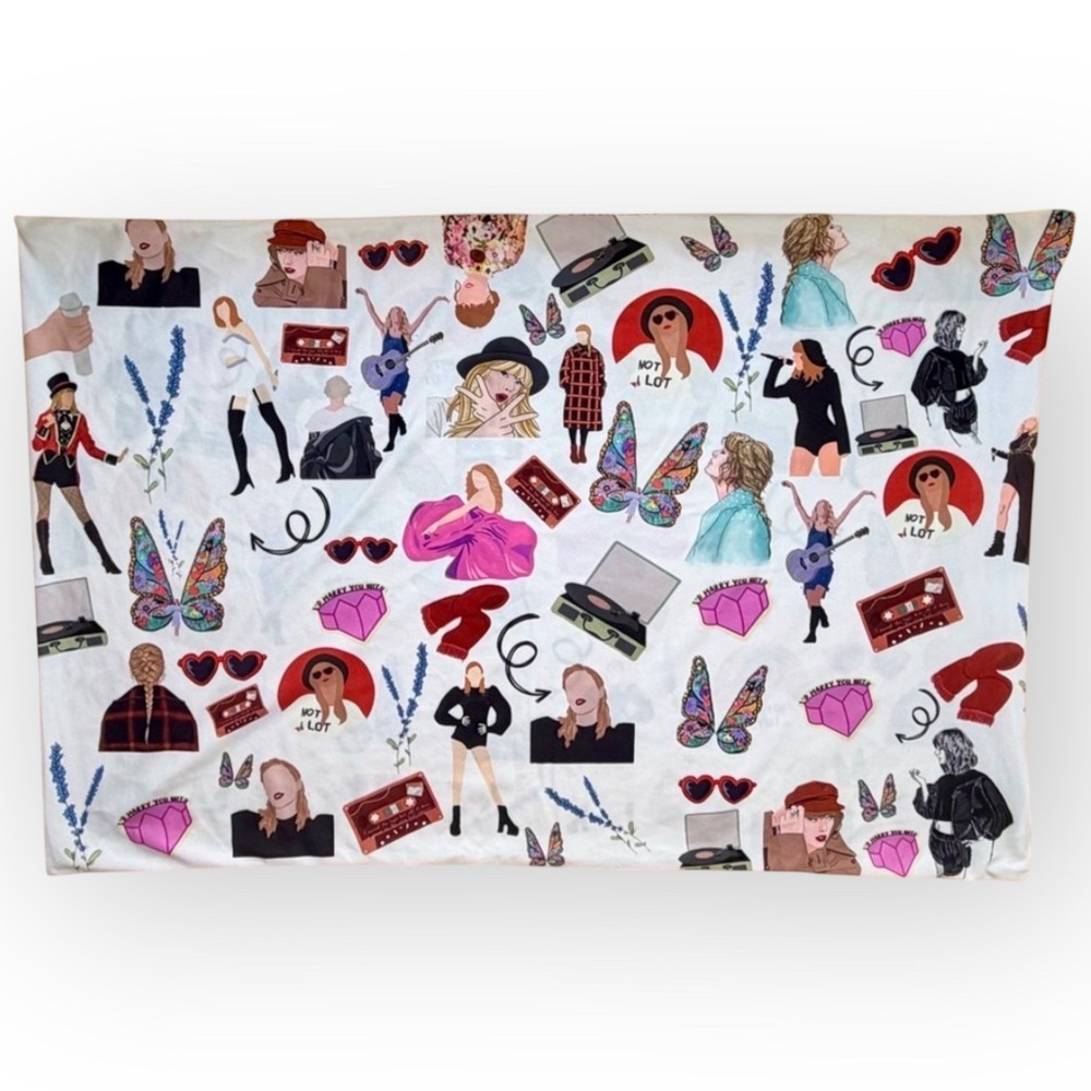Eras Tour Swifty Pillow Case Set (2) Zipper Closure Standard Pillow Size